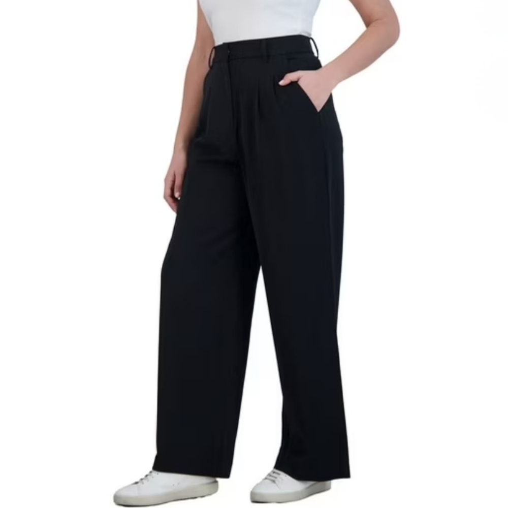 French Connection Wide Leg Trouser Pants Black L